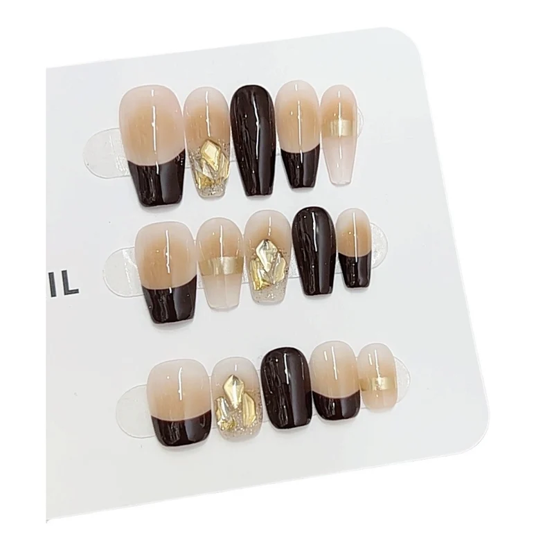 Künstlerisches Ombre Press-On Nails Set Karnz