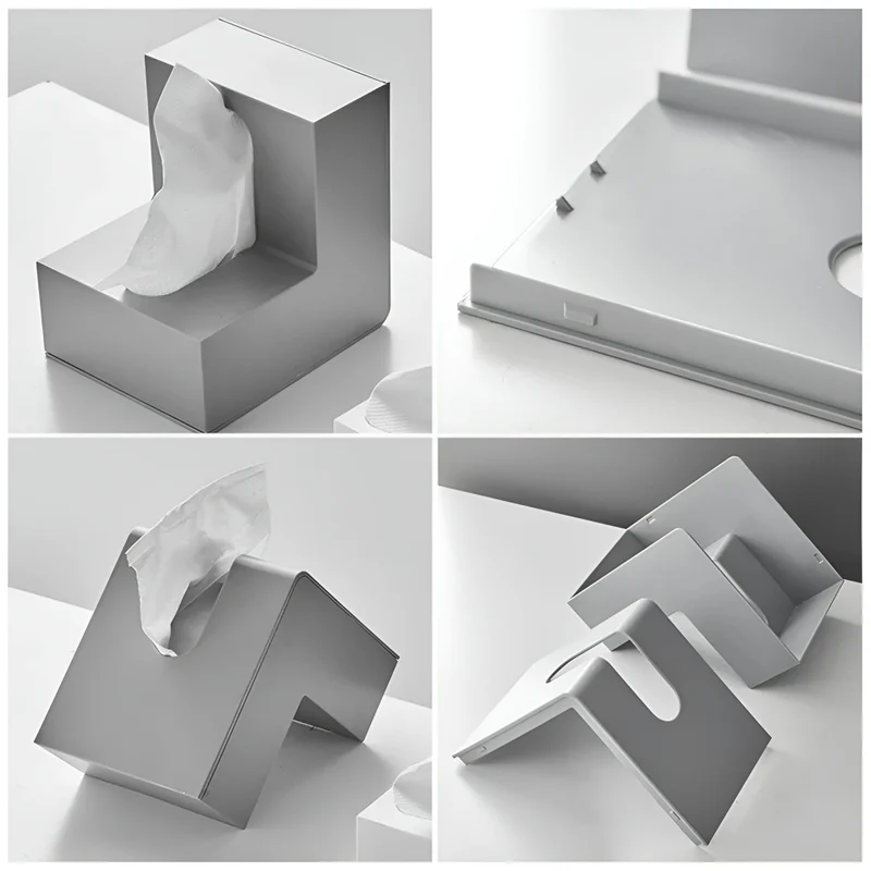 AngleEase - Moderne L-förmiger Tissue Halter - Right Angle Tissue Aufbewahrungsbox