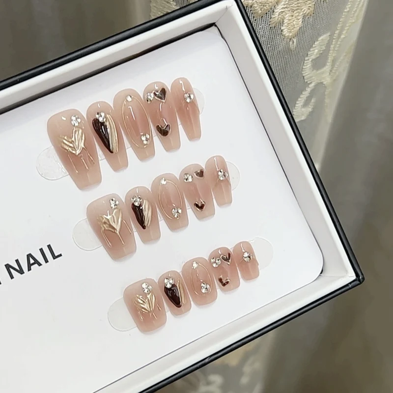 Artistic Floral Nail Art Set mit Strass Karnz