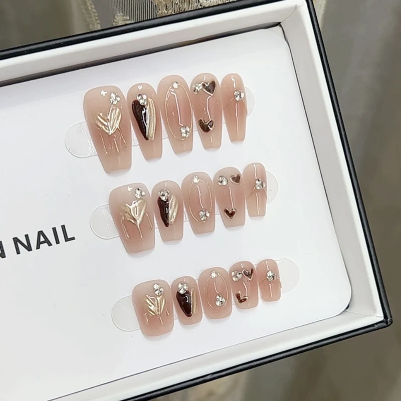 Artistic Floral Nail Art Set mit Strass Karnz