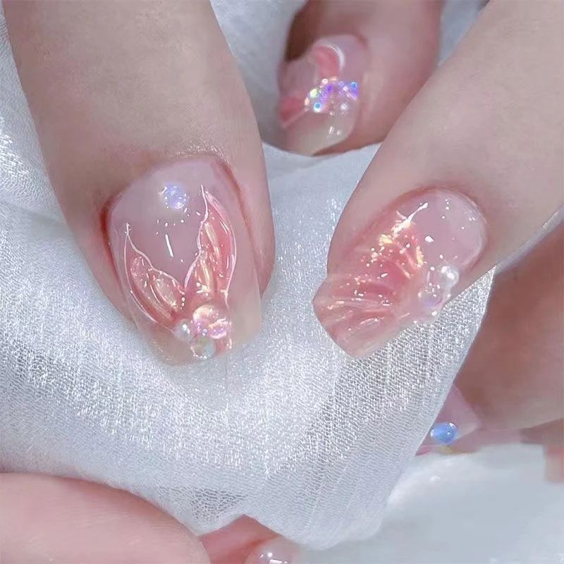 Künstlerisches Floral Nagelkunst Set Karnz