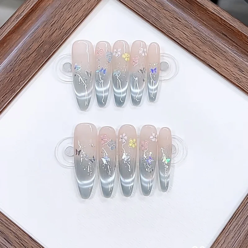 Künstlerisches Floral Design Press-On Nail Set Karnz