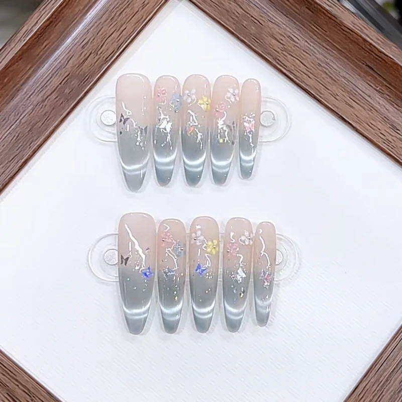 Künstlerisches Floral Design Press-On Nail Set Karnz