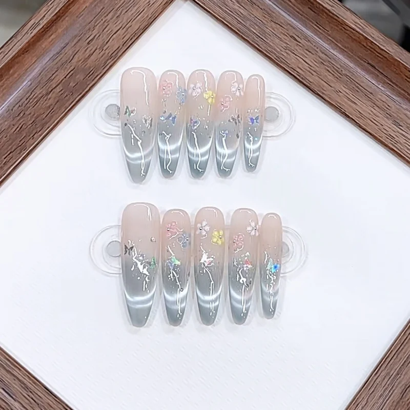 Künstlerisches Floral Design Press-On Nail Set Karnz