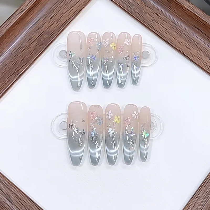 Künstlerisches Floral Design Press-On Nail Set Karnz