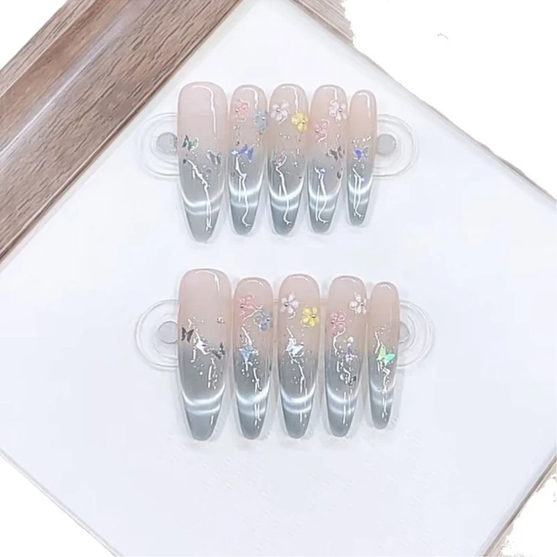 Künstlerisches Floral Design Press-On Nail Set Karnz