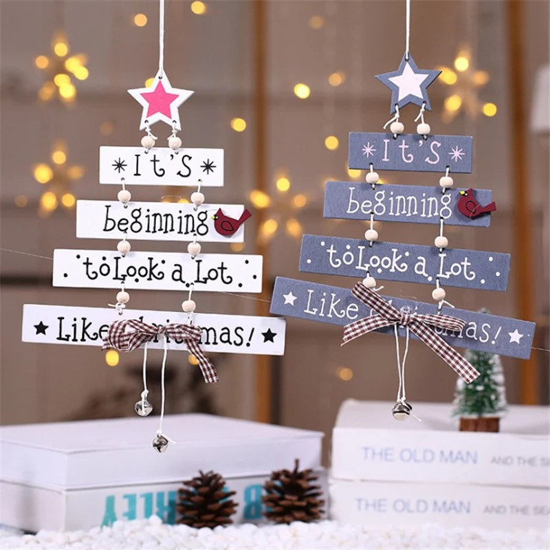 Decorative Wooden Christmas Tree Sign Stornfield