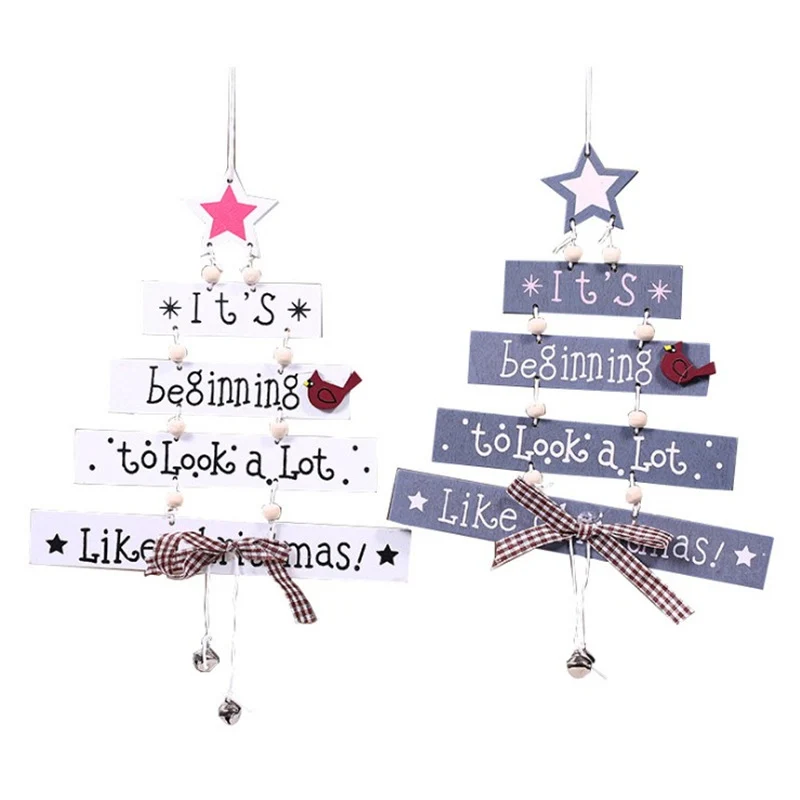 Decorative Wooden Christmas Tree Sign Stornfield