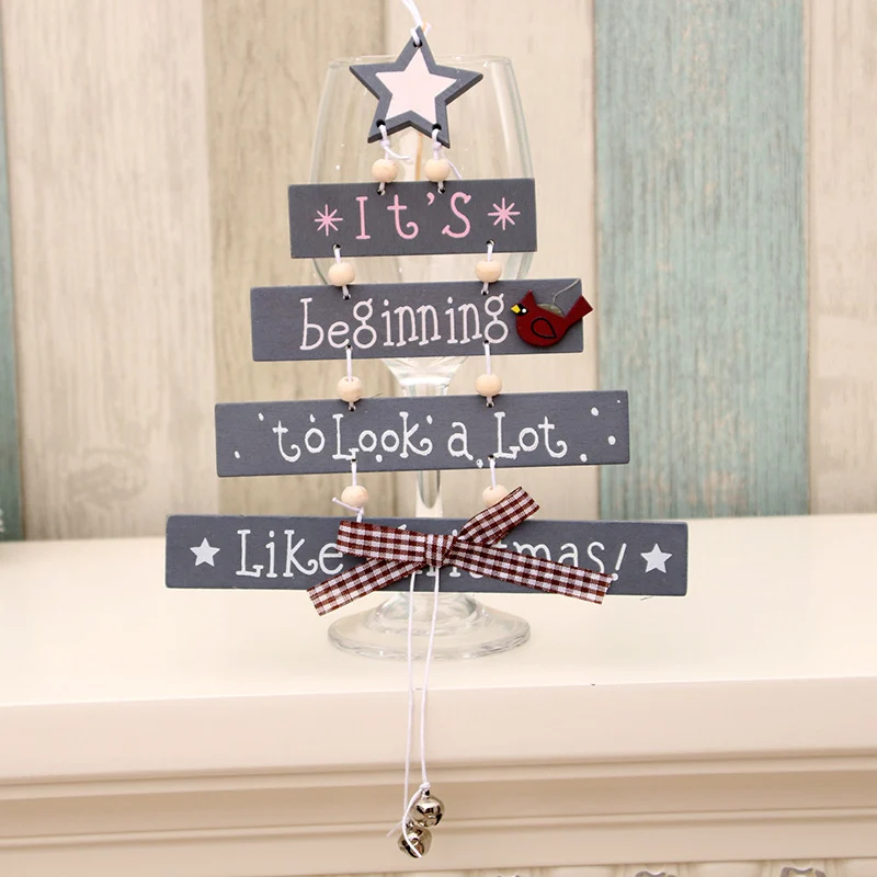 Decorative Wooden Christmas Tree Sign Stornfield