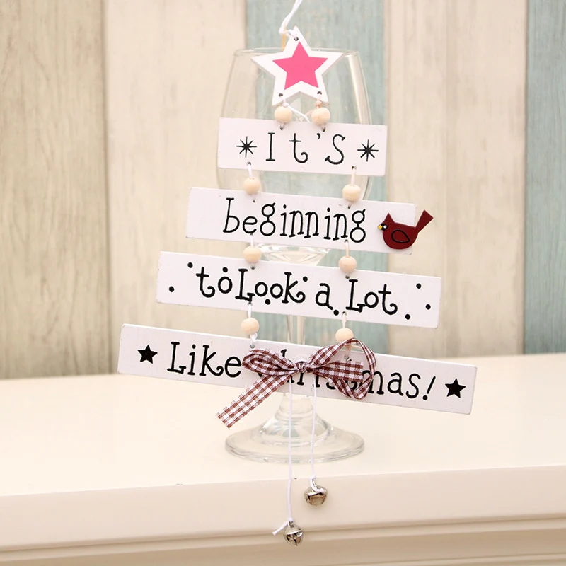 Decorative Wooden Christmas Tree Sign Stornfield