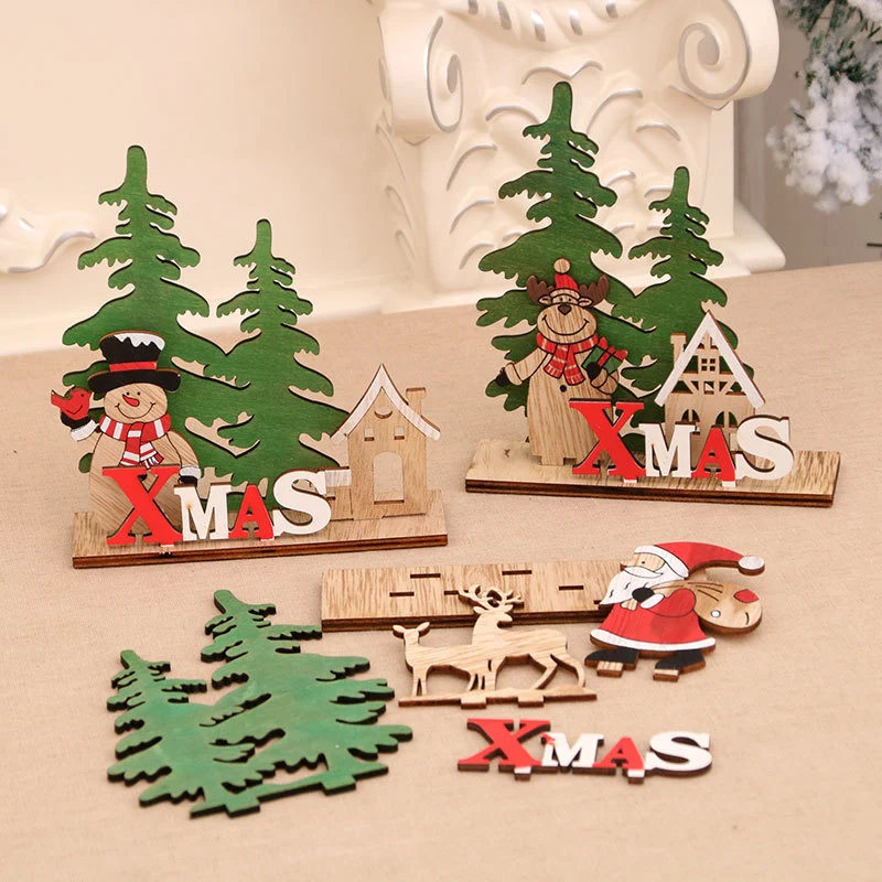 Decorative Wooden Christmas Table Centerpiece Stornfield