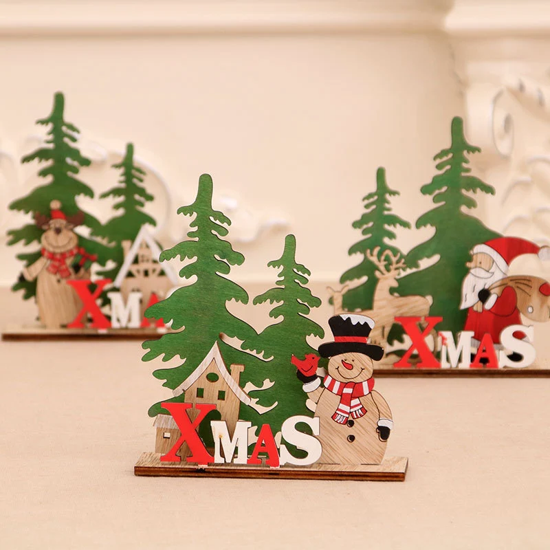 Decorative Wooden Christmas Table Centerpiece Stornfield