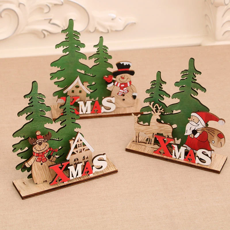 Decorative Wooden Christmas Table Centerpiece Stornfield