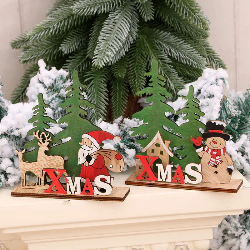 Decorative Wooden Christmas Table Centerpiece Stornfield