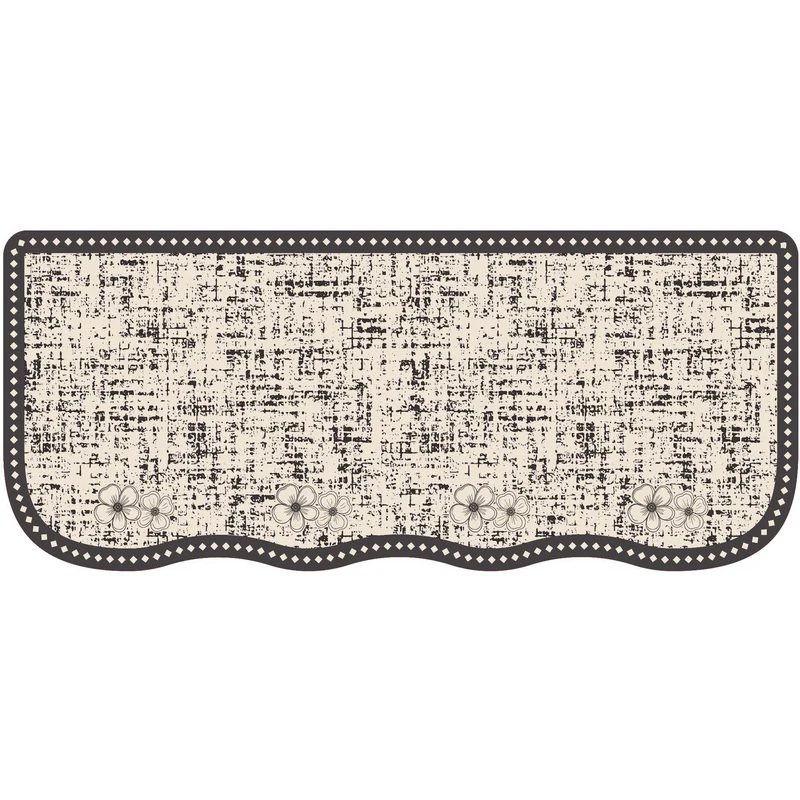 Tailored Scalloped-Edge Sofa Seat and Armrest Protector with Anti-Slip Backing