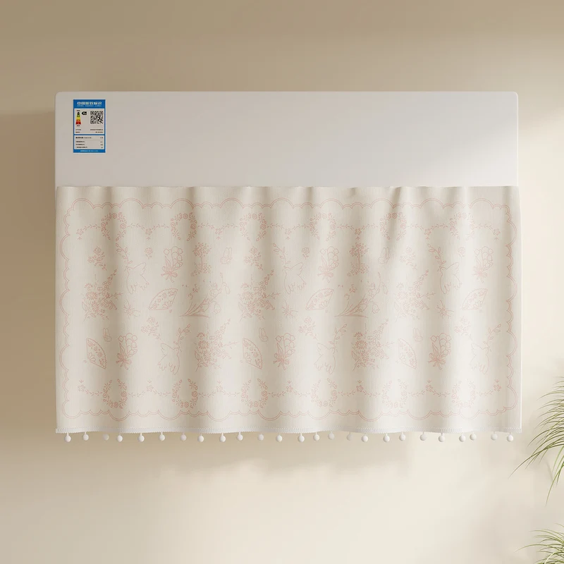 Short Scalloped Pom-Pom Window Valance Curtain Panel