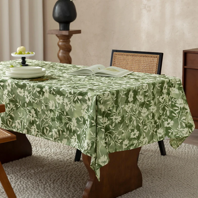Floral Wax-Coated Tablecloth with Anti-Stain Surface and Fine Texture Stornfield