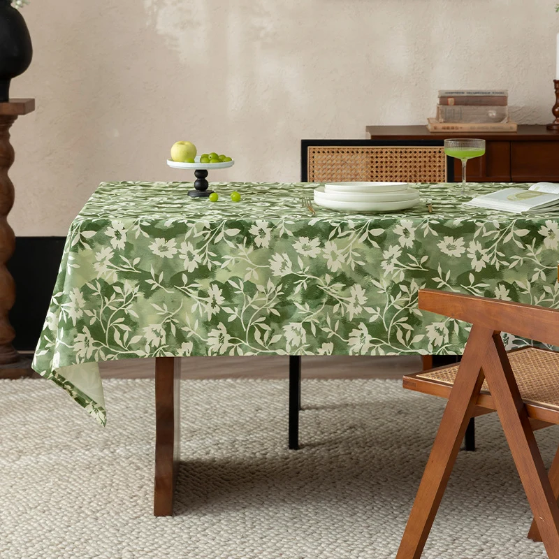 Floral Wax-Coated Tablecloth with Anti-Stain Surface and Fine Texture Stornfield