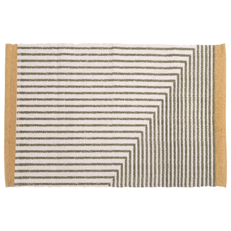 Flat-woven decorative living room rug with geometric ethnic medallion Stornfield
