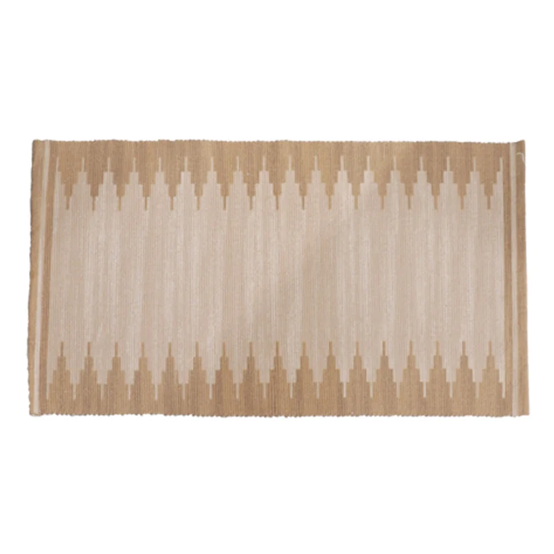 Flat-woven decorative living room rug with geometric ethnic medallion Stornfield
