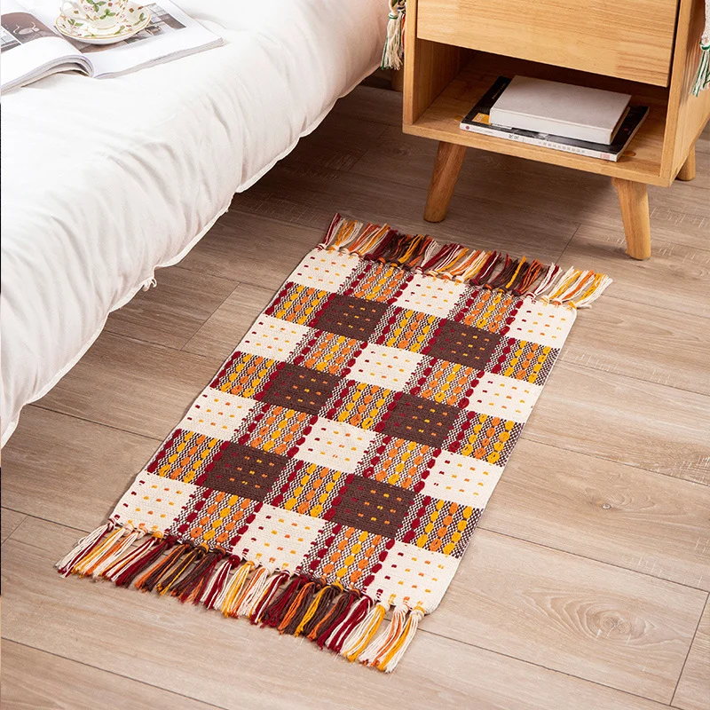 Woven placemat made of cotton in buffalo check with fine structured surface Stornfield