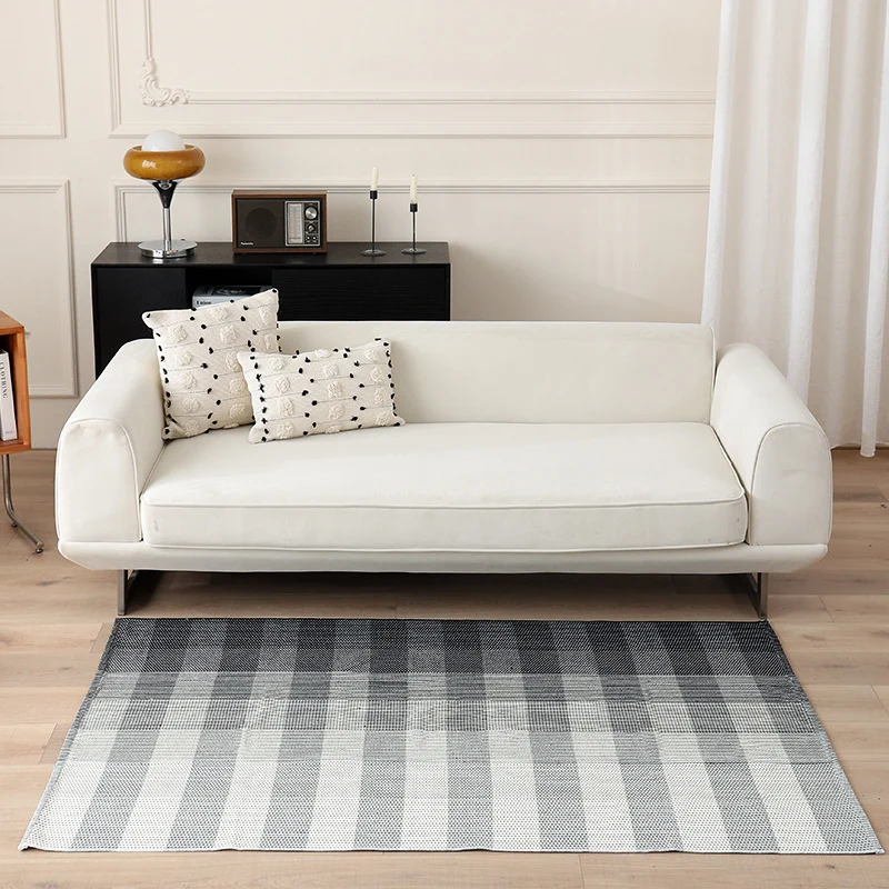 Striped Flat-Woven Cotton Rug in Kilim Style Stornfield