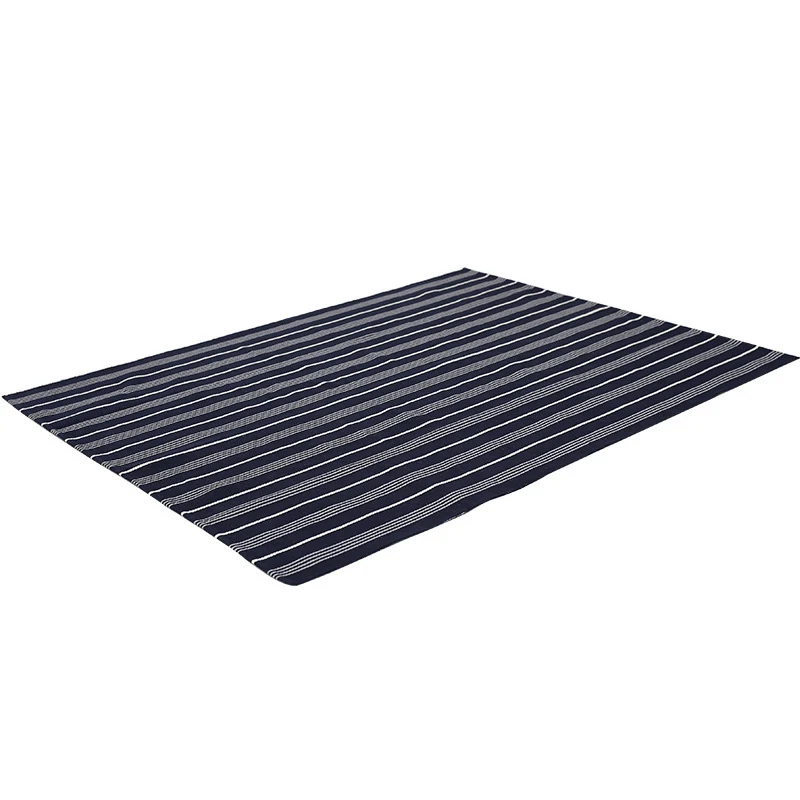 Striped flat woven carpet for living room with low pile and modern striped pattern Stornfield
