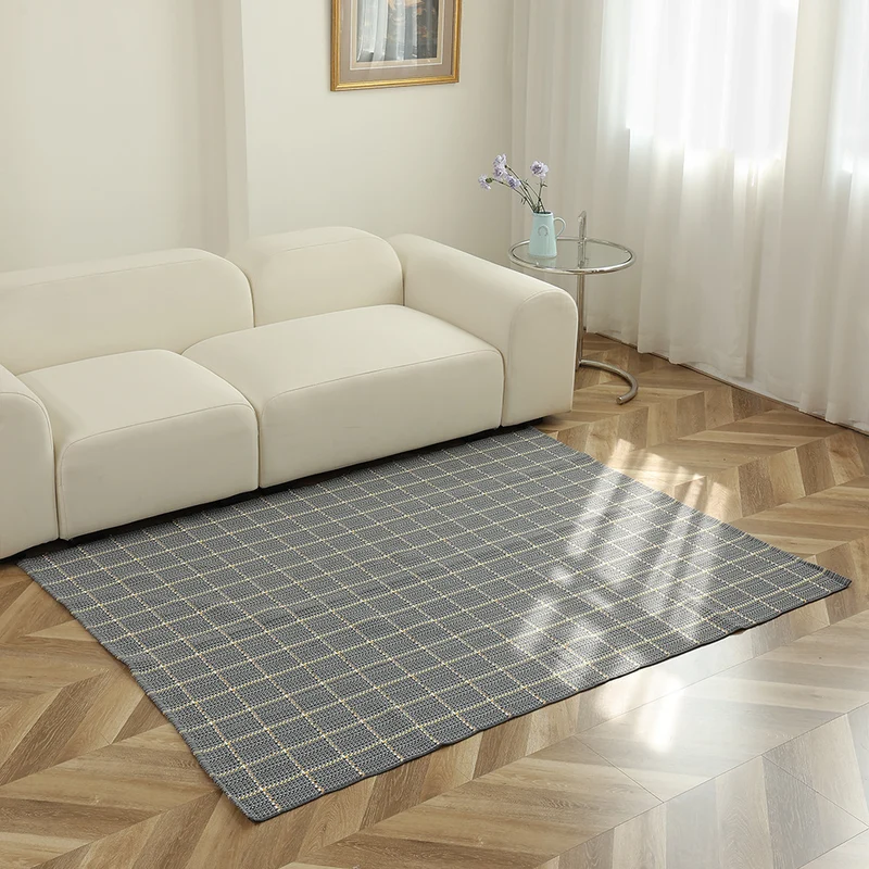Striped flat woven carpet for living room with low pile and modern striped pattern Stornfield