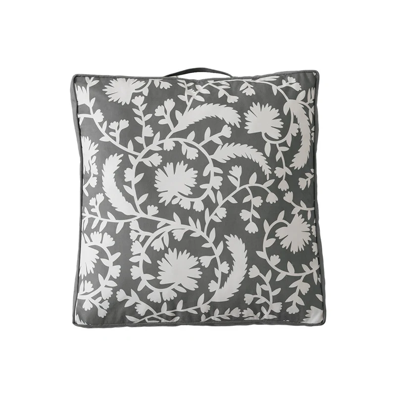 Padded chair cushion with carrying handle and decorative stitching Stornfield