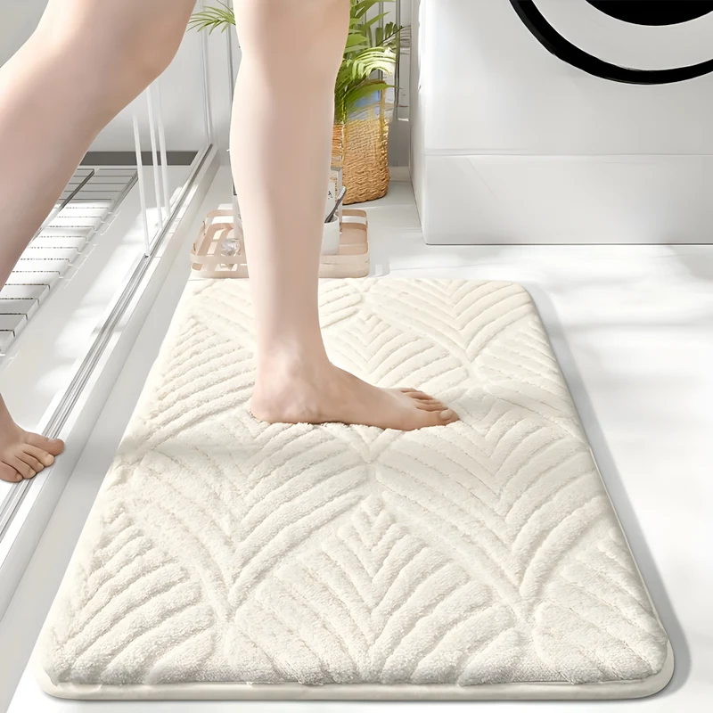Weiche Mikrofaser Geometrische Rutschfeste Badematte - Plüsch Absorbierende Badematte