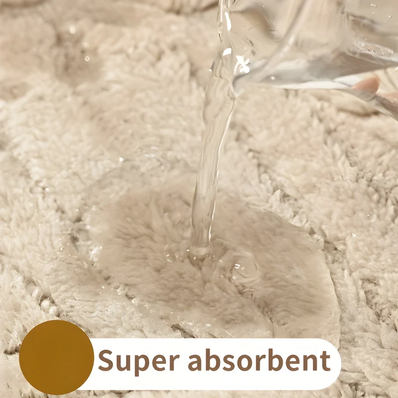 Weiche Mikrofaser Geometrische Rutschfeste Badematte - Plüsch Absorbierende Badematte