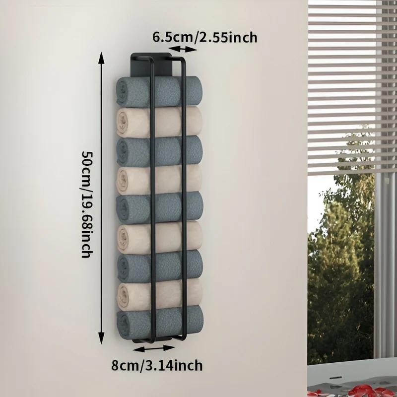 Metallischer Handtuchhalter - Premium Badezimmer Handtuchhalter - Multifunktionaler Badezimmer-Organizer