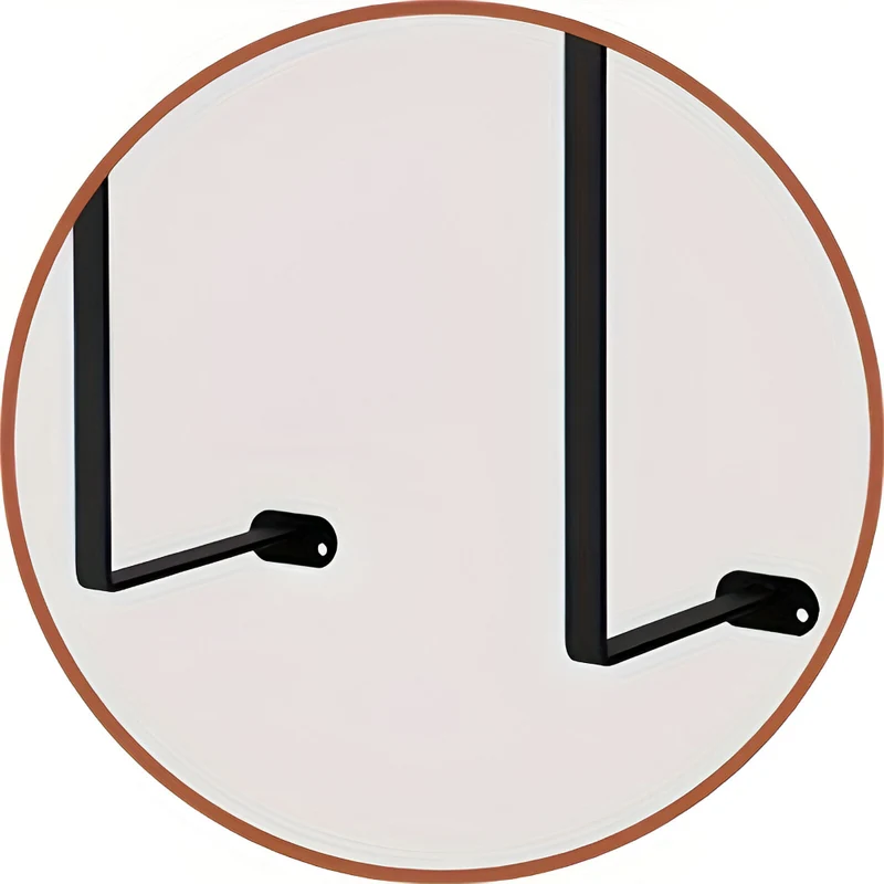 Wandmontierter Doppelstangen Handtuchhalter - Bohrfreien Eisenholz Handtuchhalter für Badezimmer