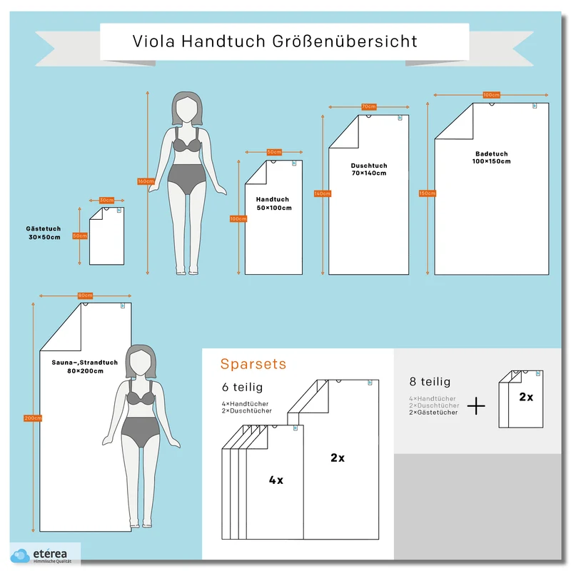 etérea Handtuch Serie Viola ohne Borte
