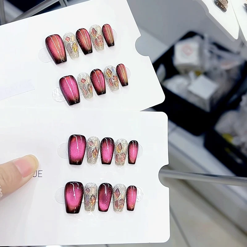 Glamouröse Ombre Press-On Nagelset Karnz