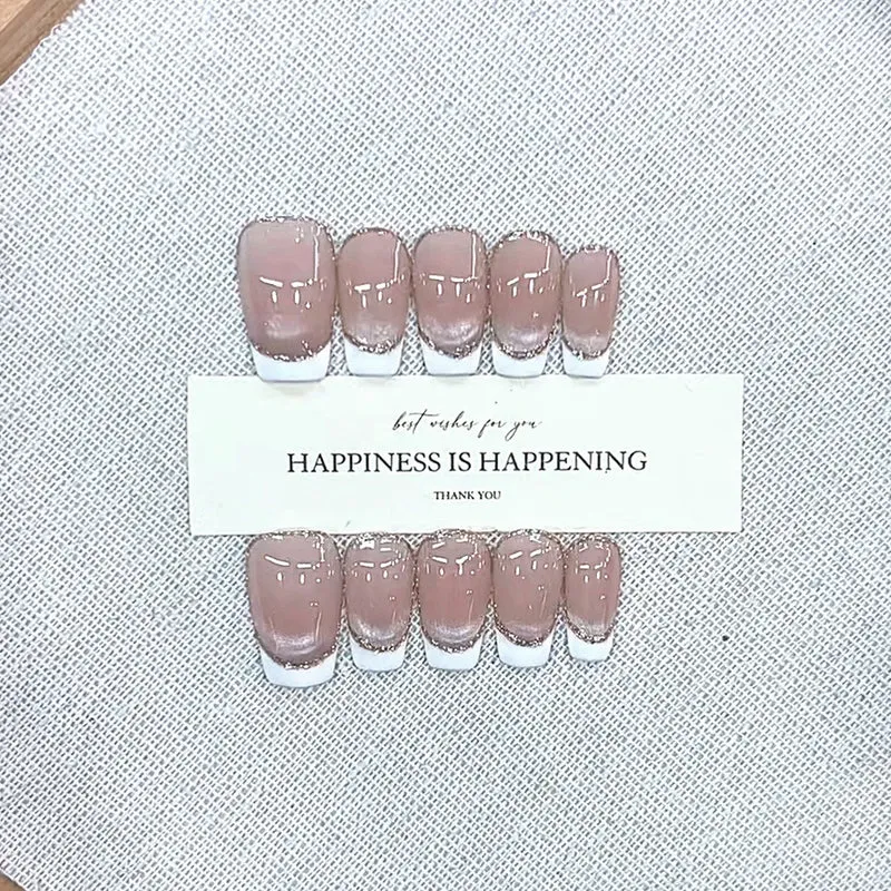 Glamourös Ombre-Effekt Press-On Nagelset Karnz