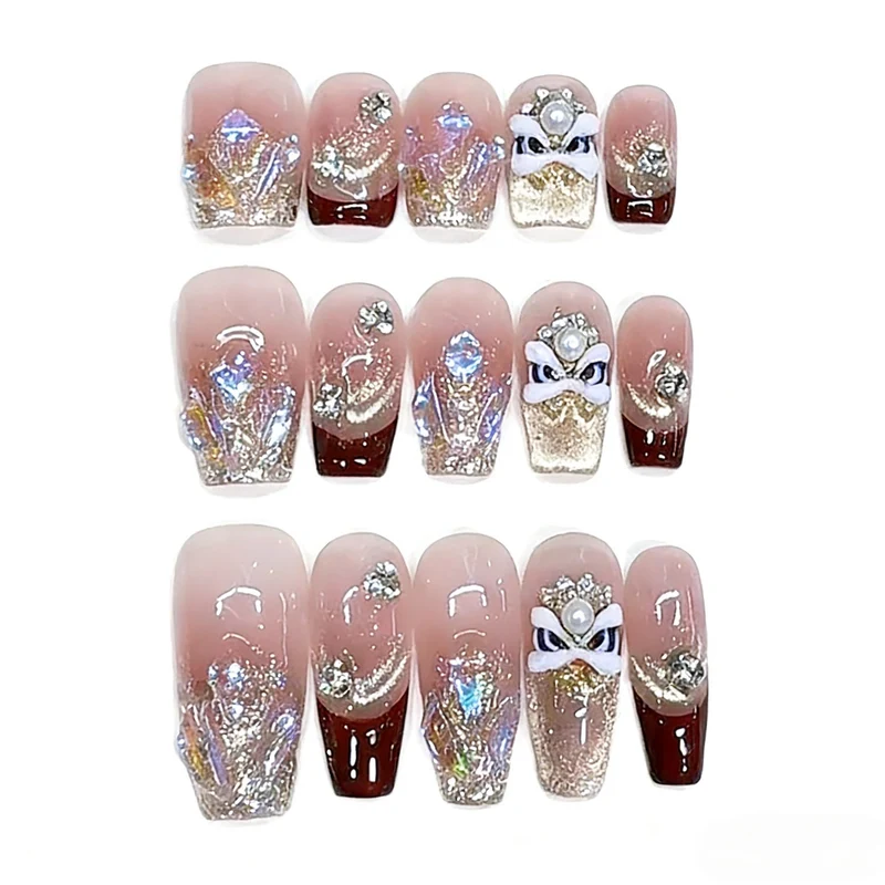 Glamouröse anpassbare Press-On-Nagelkunst Karnz