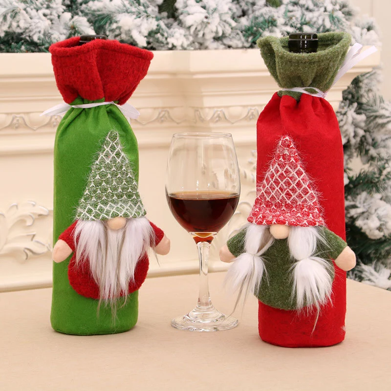 Festive Wine Bottle Gnome Cover Stornfield