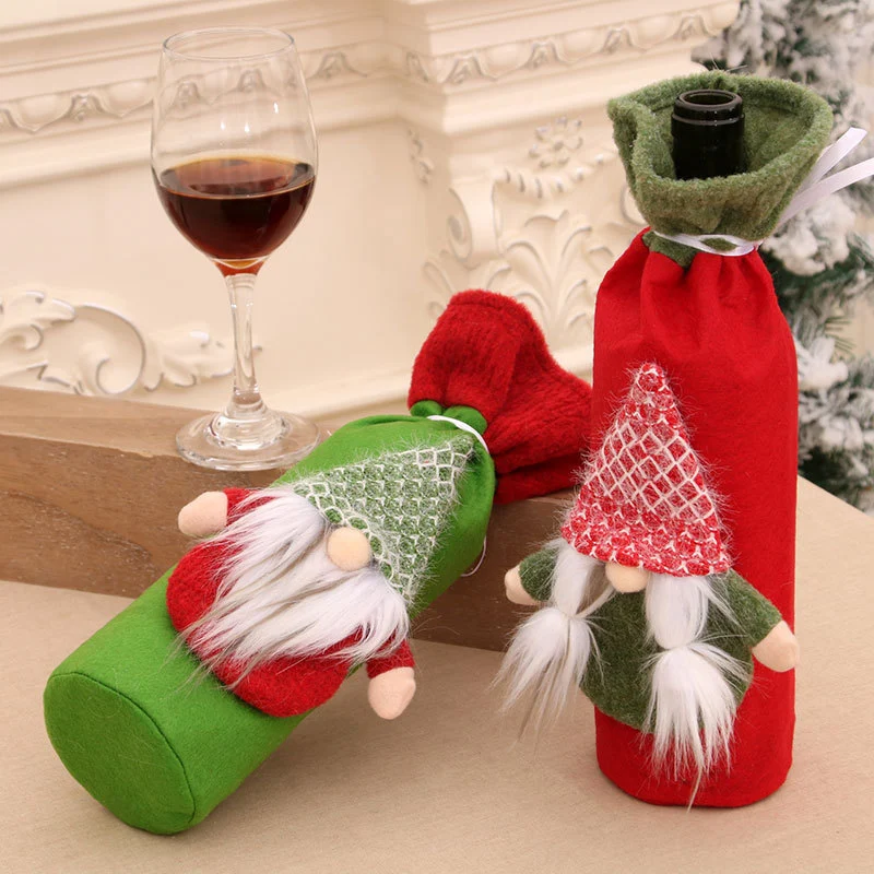 Festive Wine Bottle Gnome Cover Stornfield