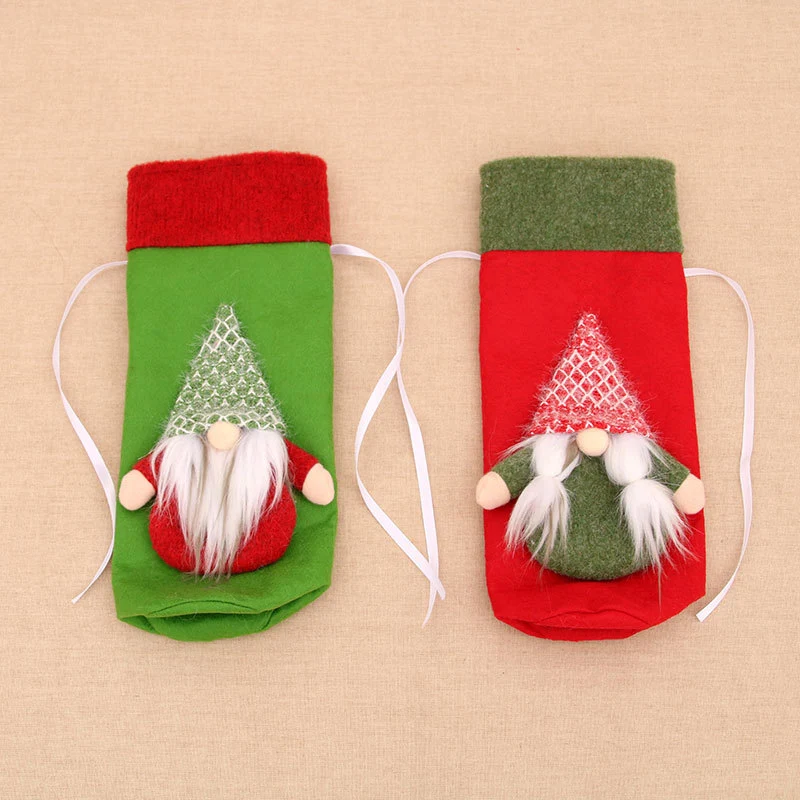 Festive Wine Bottle Gnome Cover Stornfield