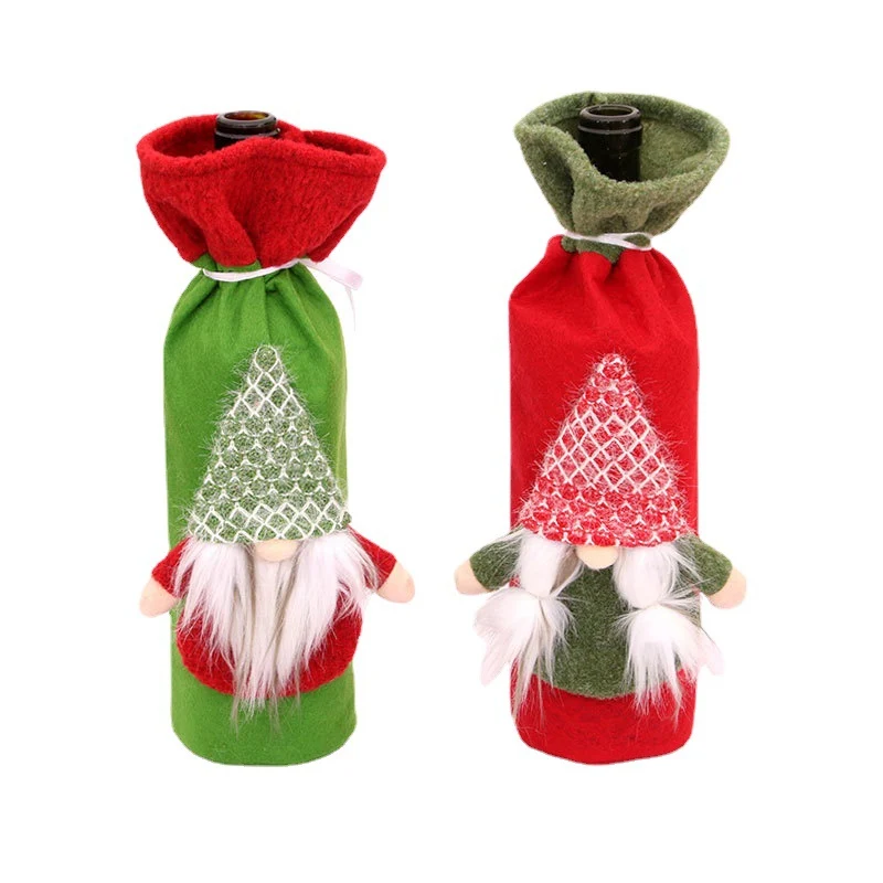 Festive Wine Bottle Gnome Cover Stornfield