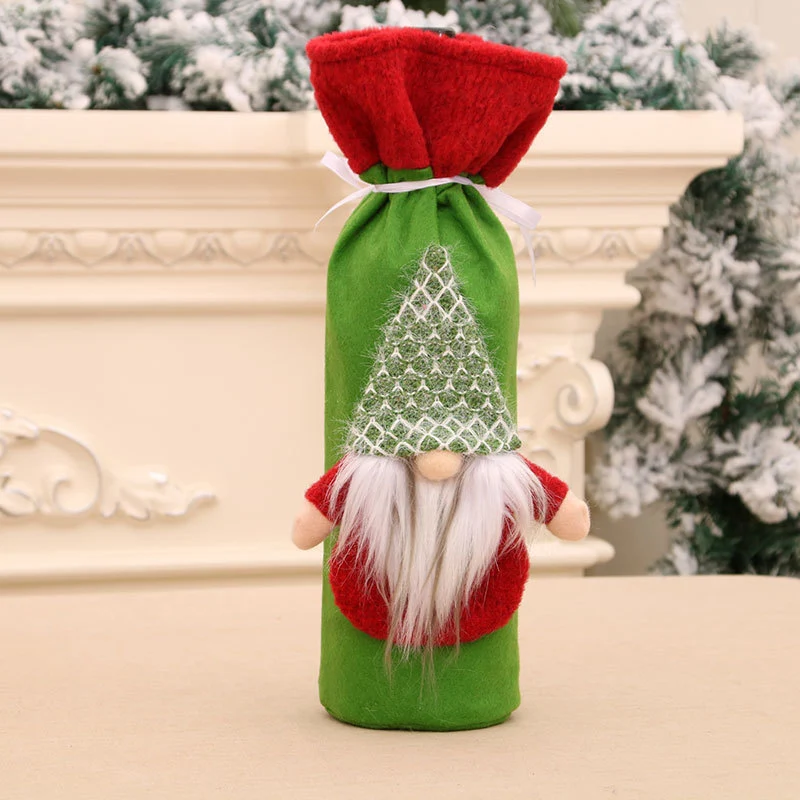 Festive Wine Bottle Gnome Cover Stornfield
