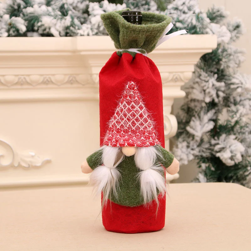 Festive Wine Bottle Gnome Cover Stornfield