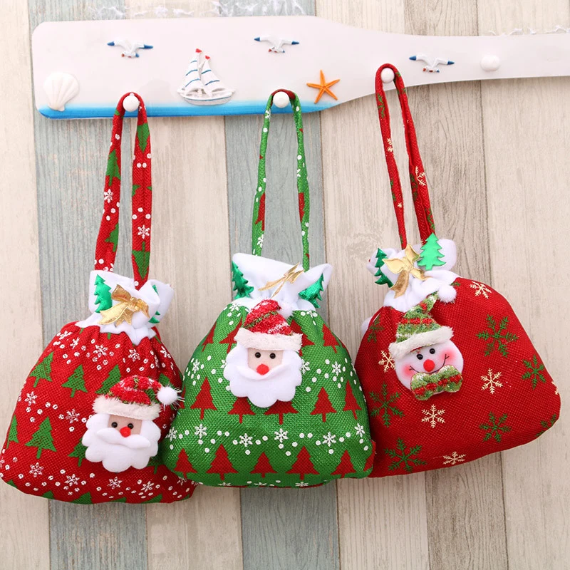 Festive Santa Drawstring Gift Bag Stornfield
