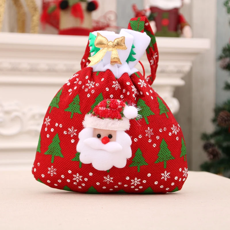 Festive Santa Drawstring Gift Bag Stornfield