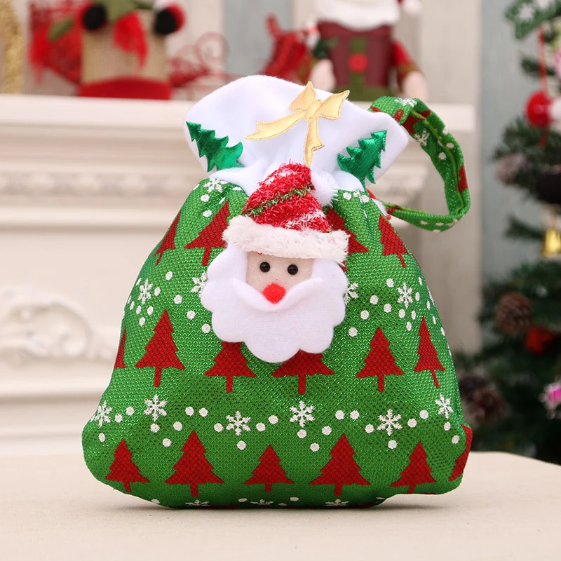 Festive Santa Drawstring Gift Bag Stornfield