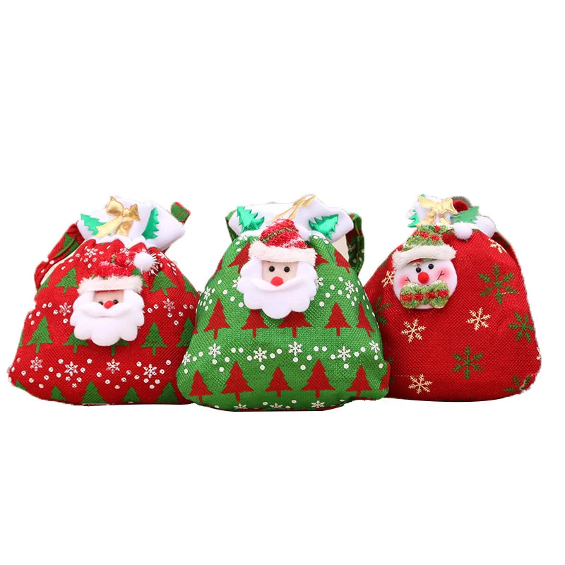 Festive Santa Drawstring Gift Bag Stornfield