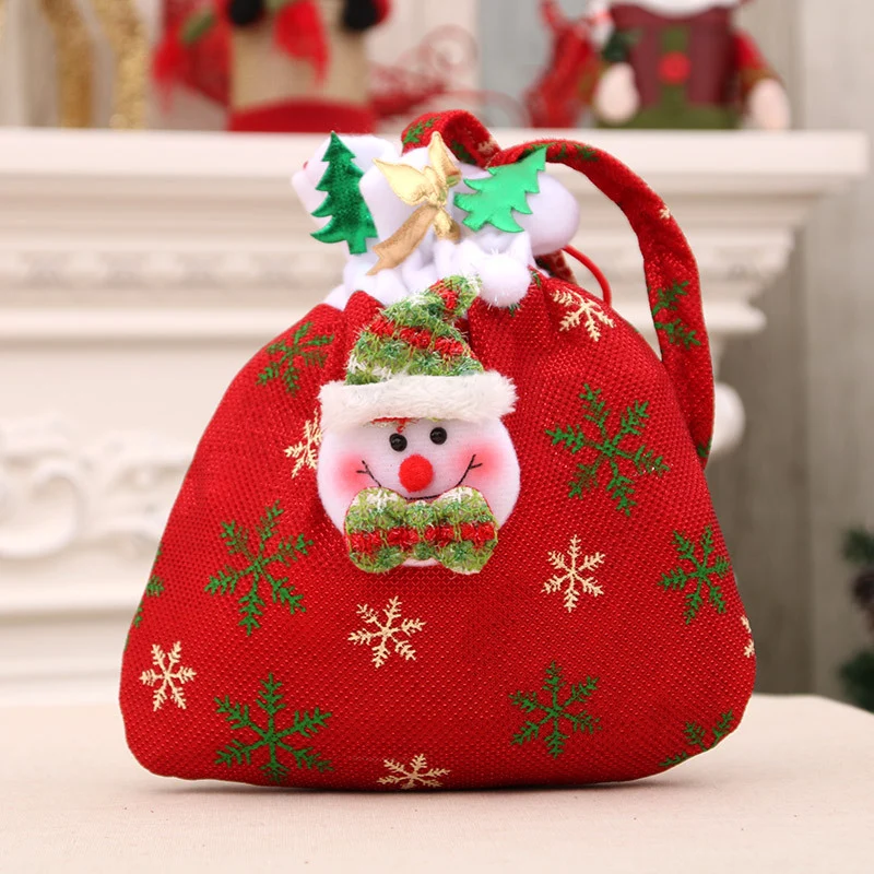 Festive Santa Drawstring Gift Bag Stornfield