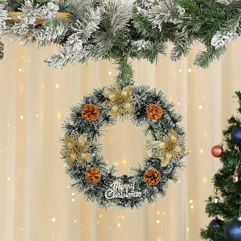 Festive Reindeer Door Wreath Decoration Stornfield