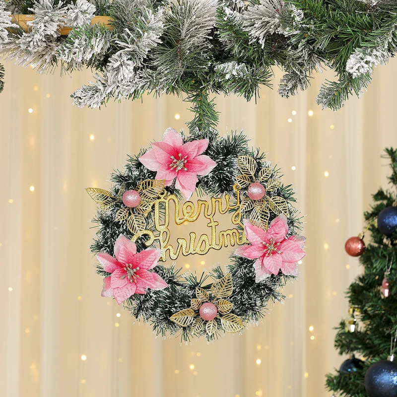 Festive Reindeer Door Wreath Decoration Stornfield